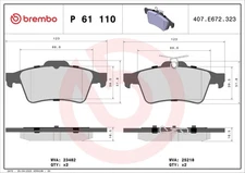 For Brembo P 61 110 brake pad set, disc brake P 61 110 brake pads set rear, fi