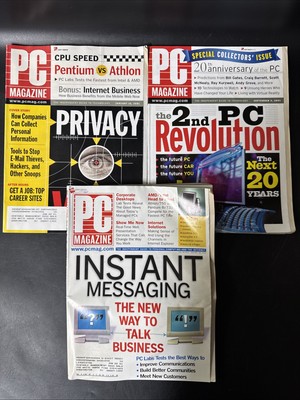 PC MAGAZINE Lot Of 3 (2000, 2001)
