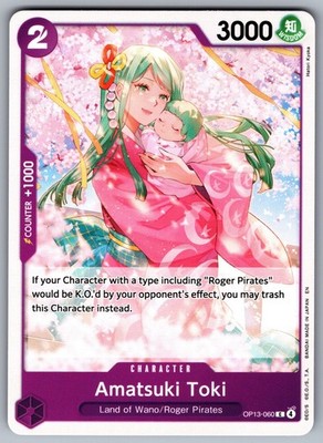 Amatsuki Toki OP13-060 English NM One Piece CCG