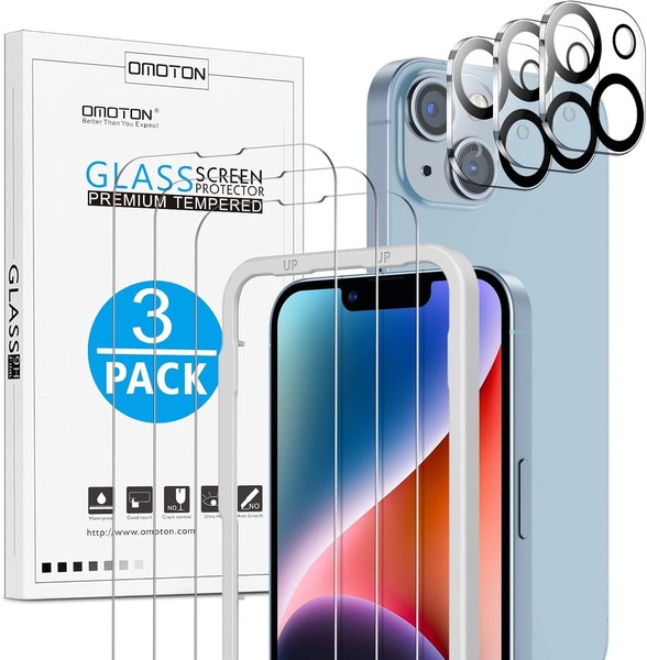 Panzer Schutzglas Iphone 14, Kamera Schutzfolie, 9H HäRte, Blasenfrei,-image
