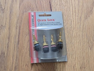 Monster Cable Quick Lock Monster Tip type Speaker Cable Connections Pack New