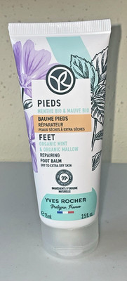 Yves Rocher Pieds Feet Organic Mint & Organic Mallow Repair Foot Balm Cream 2.5