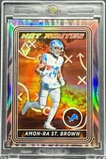 Amon-ra St. Brown RARE LAVA REFRACTOR INVESTMENT CARD SSP PANINI LIONS MINT