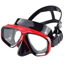 Snorkel Mask Swimming Goggles Scuba Diving Silicone Skirt Tempered Glass Len