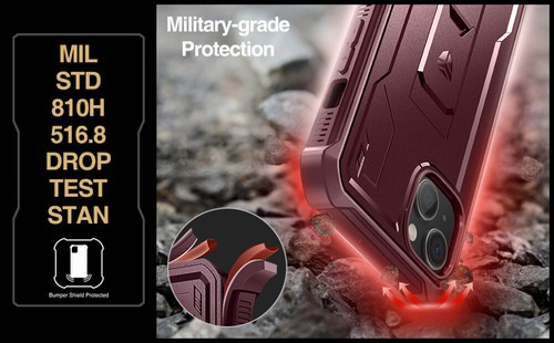 Dexnor Full Body Shockproof Case for iPhone 14 Plus Built-in Kickstand - 第 23/60 張圖片