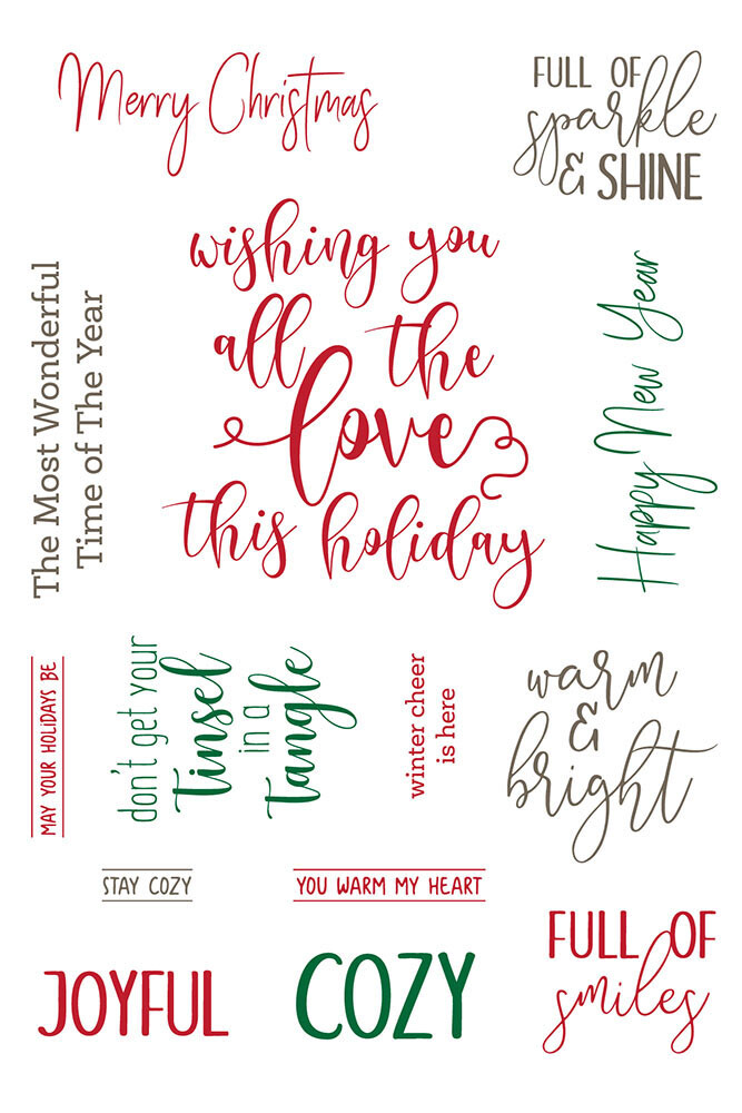 NEW LDRS Creative Clear Stamps Elegant Holiday Wishes  LDRS3257