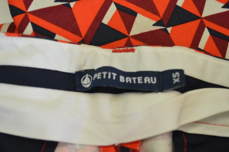 Pantalones Cortos Chinos Petit Bateau Mujer XS Rojo Blanco Azul Talla XS Foto 2 de 4