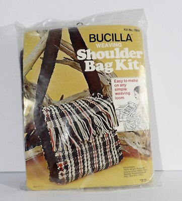 Vintage Bucilla Weaving Shoulder Bag Kit 7858 Easy To Make On Any Weaving Loom