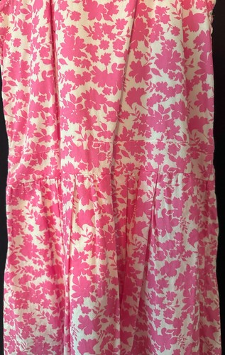 Vestido sin mangas Cherokee blanco con flor rosa talla 10-12 - Imagen 3 de 5