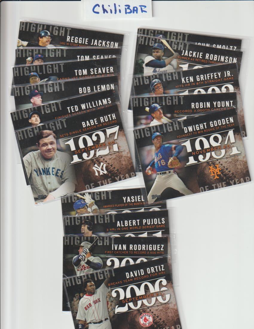 2015 Topps Highlights Singles You Pick updated 3/23/26