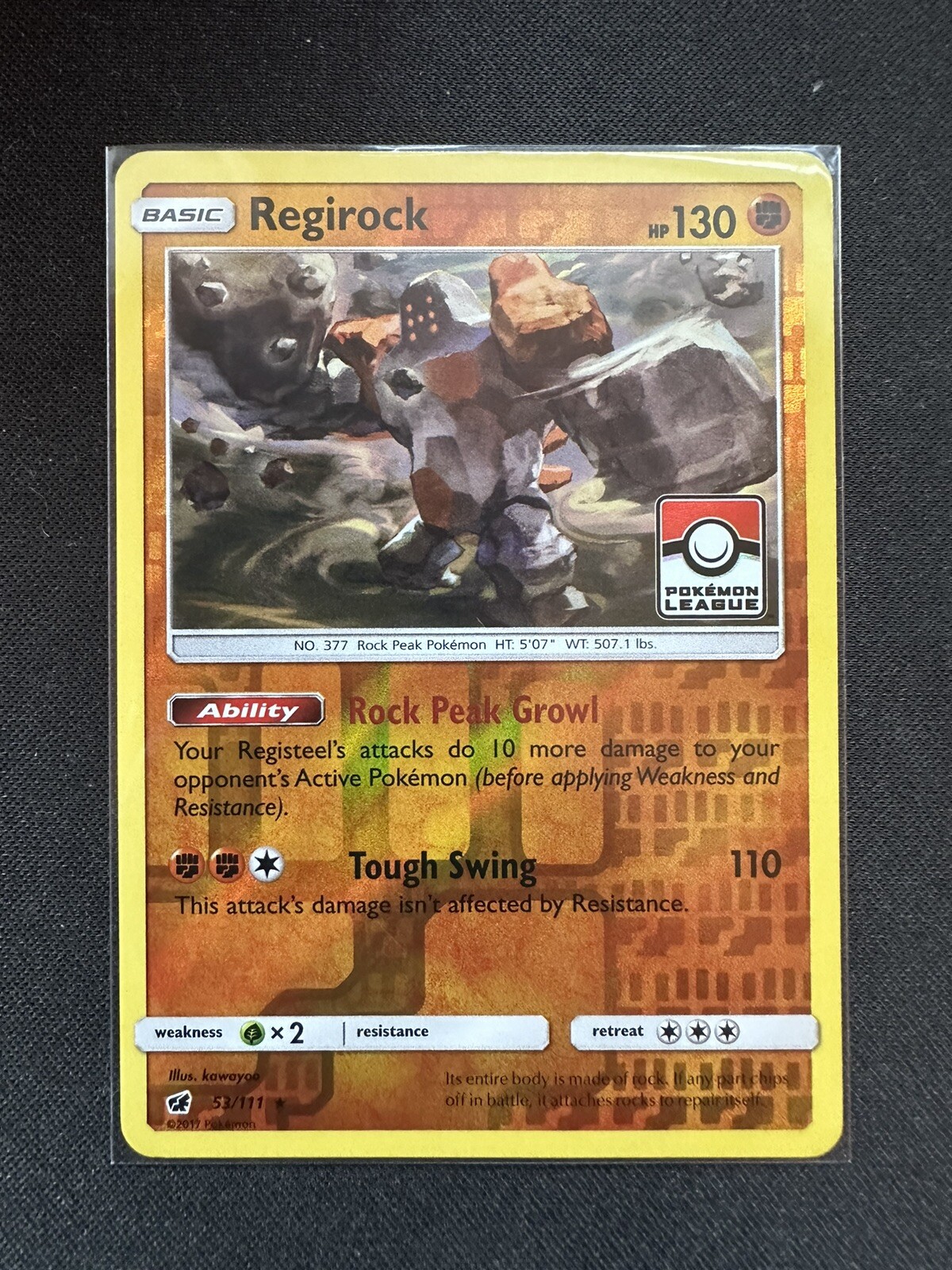 Regirock 53/111 Reverse Holo Pokemon League - Pokemon TCG - Near Mint