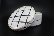 Lenox Kate Spade Daisy Place KEEPSAKE BOX 5” Black on White