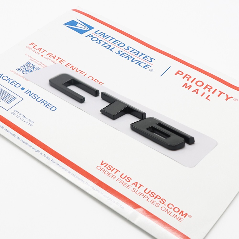 Black Gloss Rear Trunk Decklid Emblem Badge Nameplate for Cadillac CT6 Sport Model