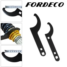 FORDECO Coilover wrench Adjustable Tool Spanner for Aftermarket 2 PCS Black