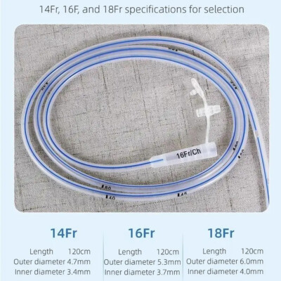 Disposable Silicone Gastric Tube Nasal Feeding Tube Silicone Stomach Tube 1.2m