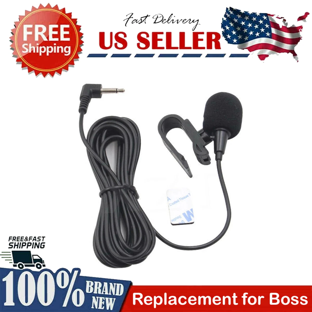 Microphone for Boss BE9ACP Car Radio Handsfree Mic Replacement