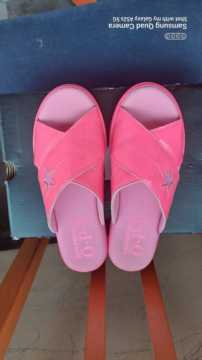 Converse OPI one Star Slide Neon Pink Sliders Limited Edition Uk