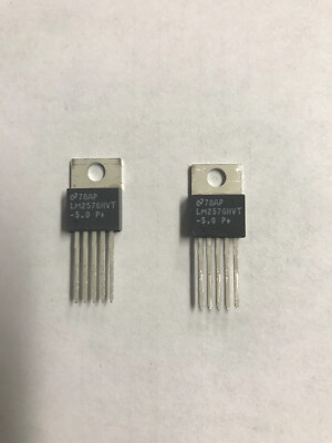 Lot of 2 NSC LM2576HVT-5.0 Step-Down Voltage Regulator 3A 5V TO-220