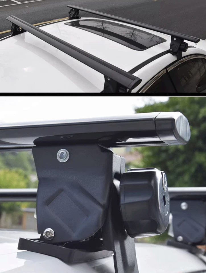 2 шт черных поперечных перекладин на крышу запираемые подходят для Mazda 6 - Изображение 2 из 4