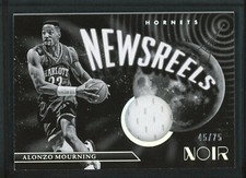 2022-23 ALONZO MOURNING 45/75 JERSEY PANINI NOIR NEWSREELS