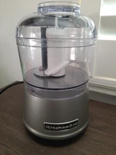 KitchenAid 3.5 Cup Mini Food Processor Chopper Gray KFC3511CUO
