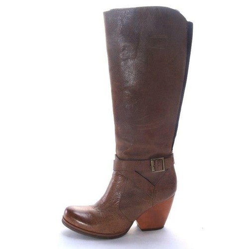 Kork ease la rodilla Botas altas de invierno para mujer Tacón Alto Cuero  Natali tan 6.5 | eBay
