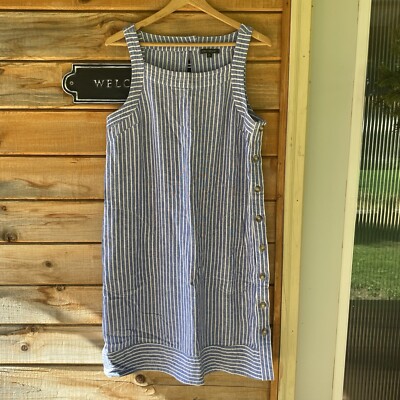 For Cynthia Linen Blend Dress Medium