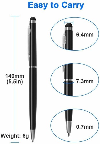 2 in 1 Touch Screen Pen Stylus Universal For iPhone iPad Samsung Tablet Phone PC - Picture 8 of 9