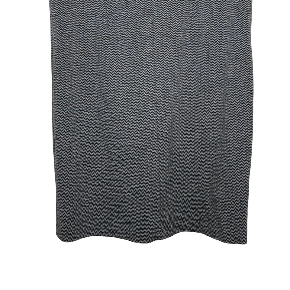 Modcloth Gray Sleeveless Shift Dress Size XL V-neck Herringbone Pattern - Image 4 of 4