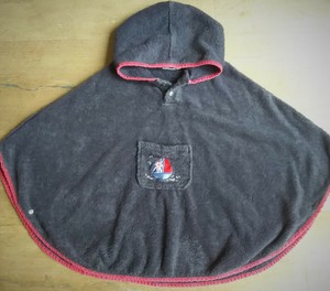 Jojo Maman Bebe 3 5 Year Boy Towelling Robe Poncho Hooded Swim Blue Towel Beach Ebay