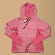 NWT Maurices In Motion Sz S Pink High Neck Hooded Activewear Top Pullover $39
