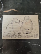 STAMPA ROSA 470I LEG WARMERS PENGUINS HOUSE MOUSE WOOD RUBBER STAMP December 