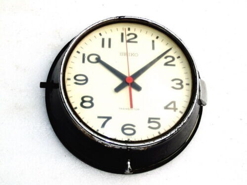 VINTAGE SEIKO TRANSISTOR JAPAN SHIPS MARINE NAVIGATION CLOCK YACHT