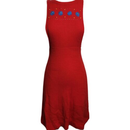 Vintage ARPEJA Knit Pinafore Dress Jumper Organic… - image 1