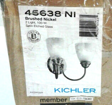 Kichler Lighting 45638 NI Jolie 2 Light Brushed Nickel Satin Etched Glass