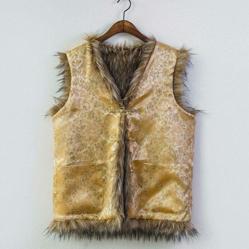 US ORIGINAL】Animal Fake Fur HuntingVest Faux Animal Fake Fur 900