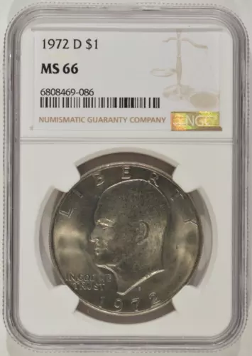 1972-D Eisenhower Dollar $1 NGC MS66 6808469-086