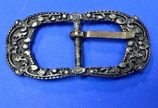 Ornate 3" wide dress style center bar replacement belt buckle Made in Italy