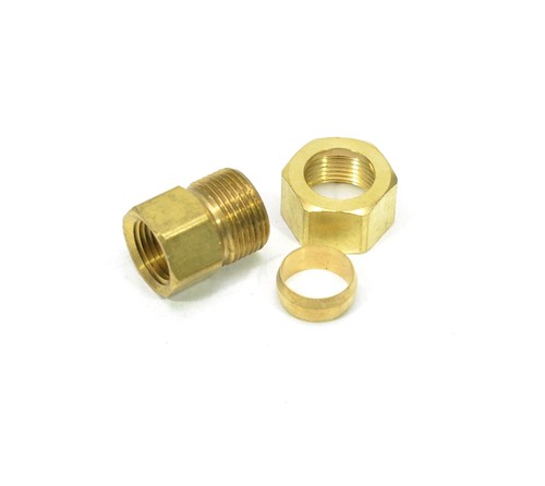 5/8 Od Compression Tube to 3/8 Npt Female Pipe Adapter Fitting Water Oil Gas - Picture 3 of 6