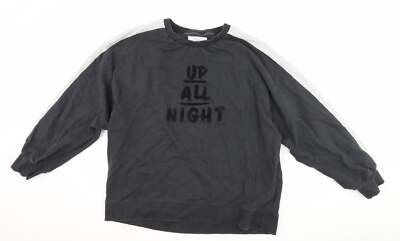 NEXT Damen Sweatshirt grau Baumwollmischung Größe M - up all night