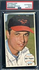 Milt Pappas PSA DNA Coa Signed 1964 Topps Giants Autograph