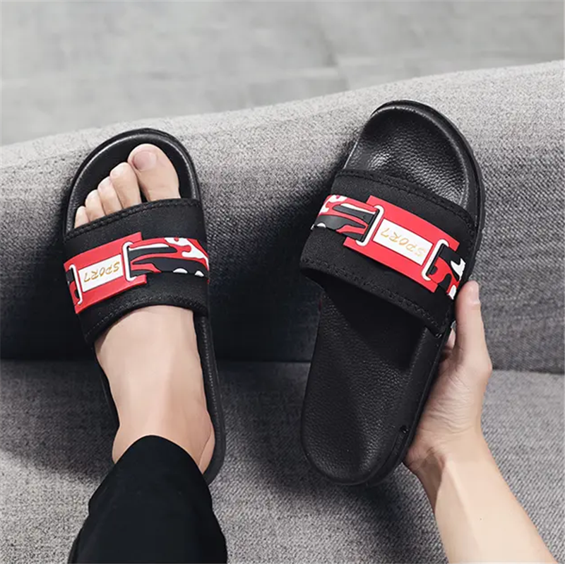 Men House Outdoor Slides Slippers Flat 