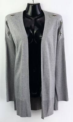 Strickjacke Gr. 36/38 Grau Damen Langarm Strick-Cardigan RPW