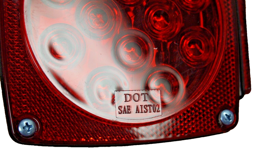 12V LED Submersible Trailer Tail Light Replacement Right Curb Side DOT