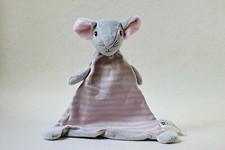 H&M 🐭 Maus grau gestreift Schmusetuch Kuscheltuch Hennes & Mauritz 🐭  (T175)