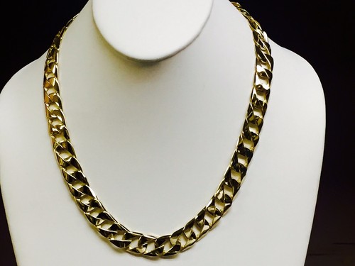 18kt Solid Yellow Gold Handmade Curb 