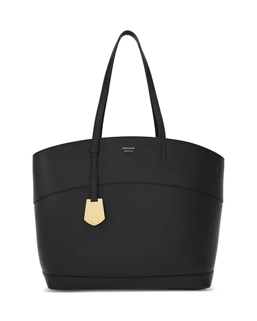 Salvatore Ferragamo Medium BLACK Leather Charming Tote Bag***$1750****NWT*** image 2