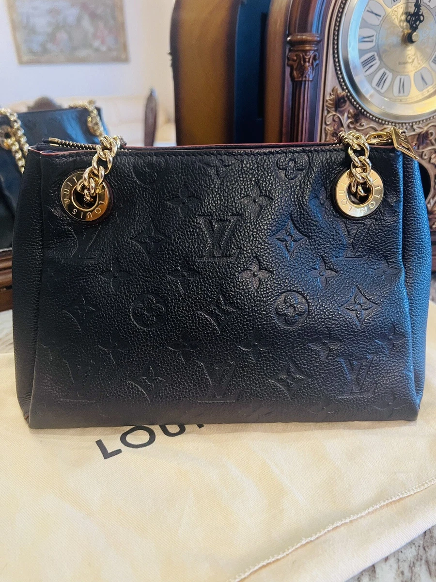 Louis Vuitton Montaigne Bb Monogram Empreinte Leather Satchel Bag Blue