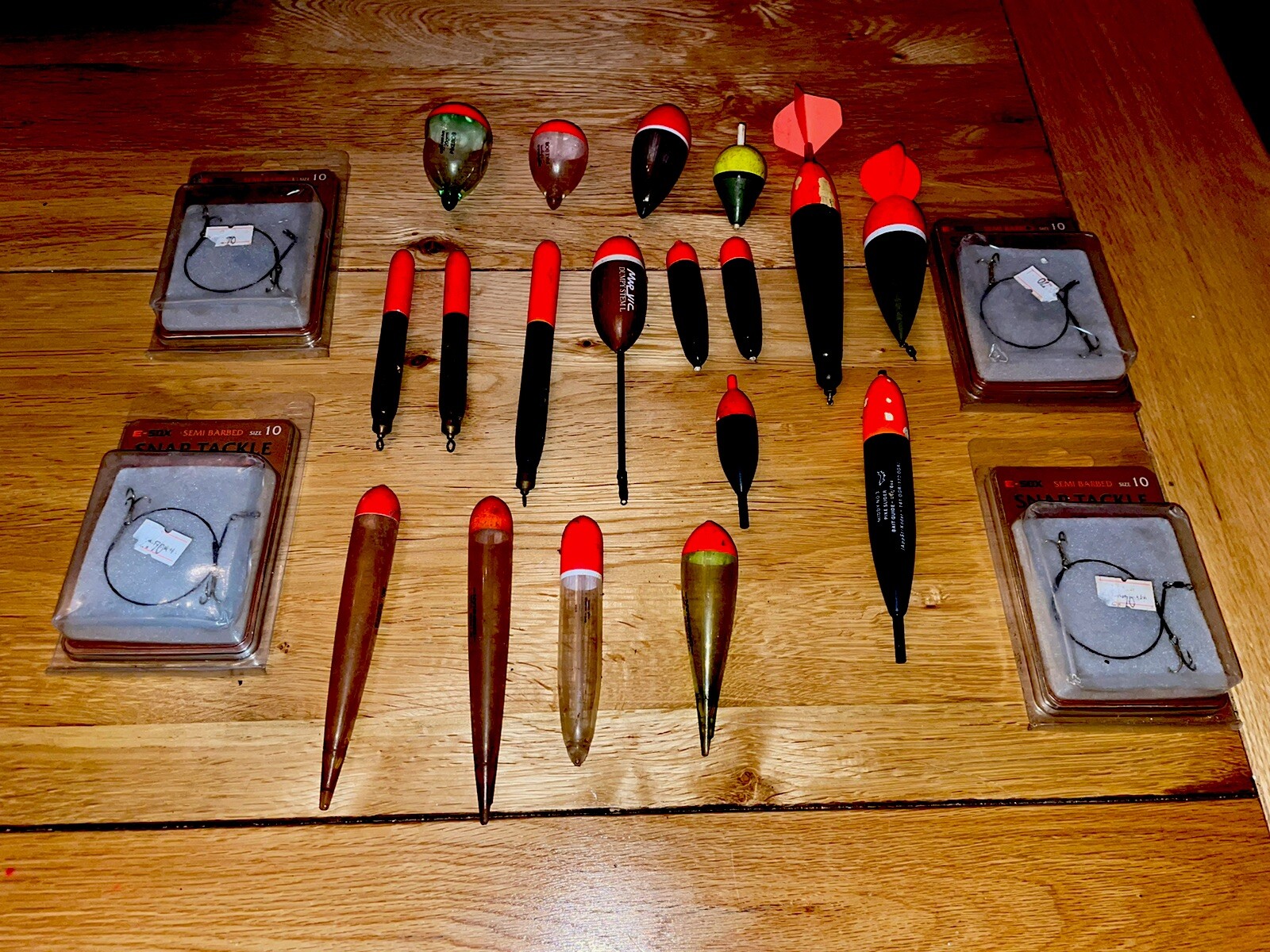 Pike fishing job lot floats Wire Traces Sea Fishing Perch Bass Bundle