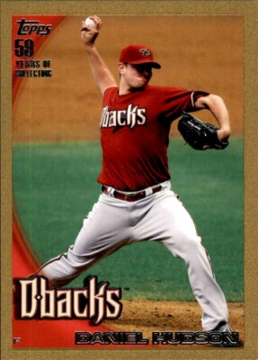 2010 Topps Update Gold Daniel Hudson US-211 Arizona Diamondbacks 0004/2010